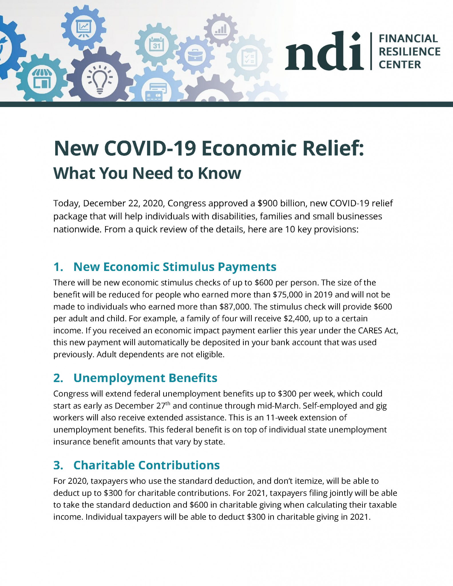 New COVID19 Economic Relief What You Need to Know