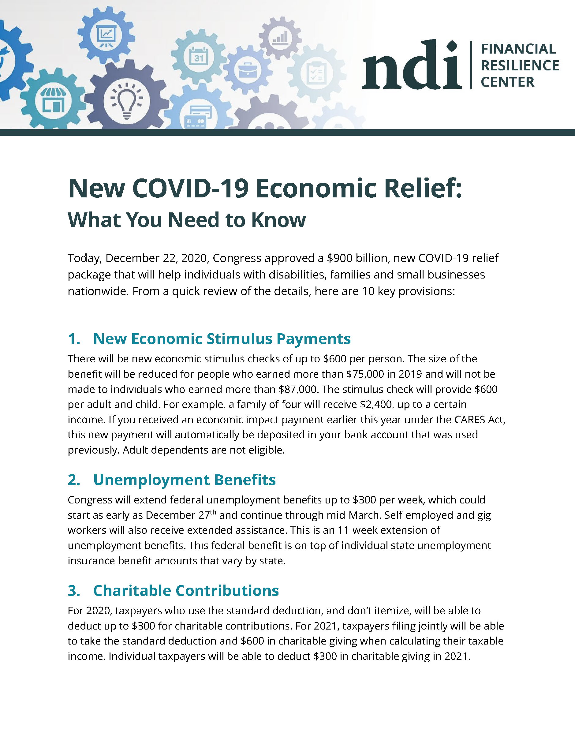 New COVID19 Economic Relief What You Need to Know